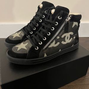 Authentic Womens Chanel Hightop Sneakers